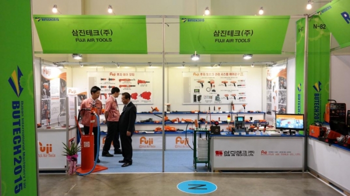 [BUTECH 2015](주)삼진테크, 다양한 에어공구 선보여