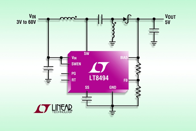 리니어, 70V SEPIC/부스트 DC/DC 컨버터 출시