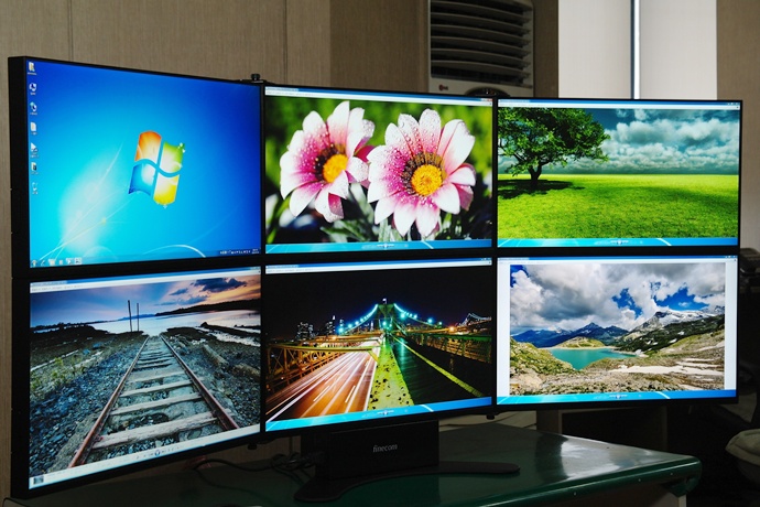 화인컴, 멀티 스크린 모니터로 편리성 높여