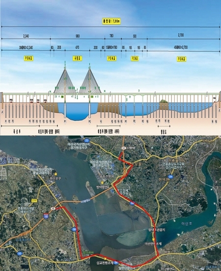 서해대교 주탑 케이블 절단사고 통행차량 차단