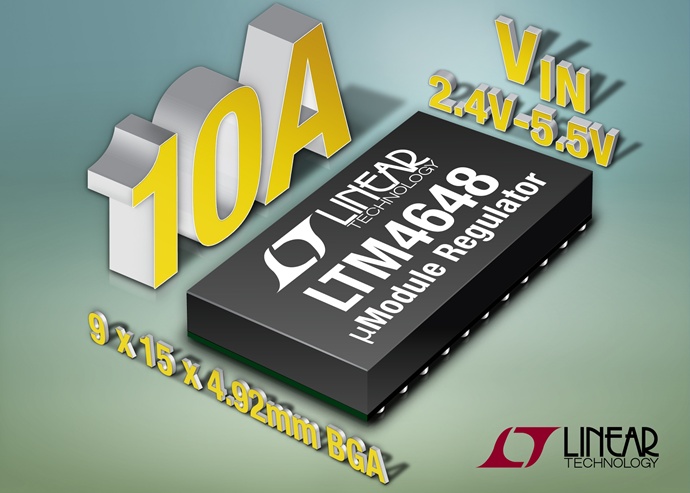 리니어, 10A μModule 레귤레이터 출시