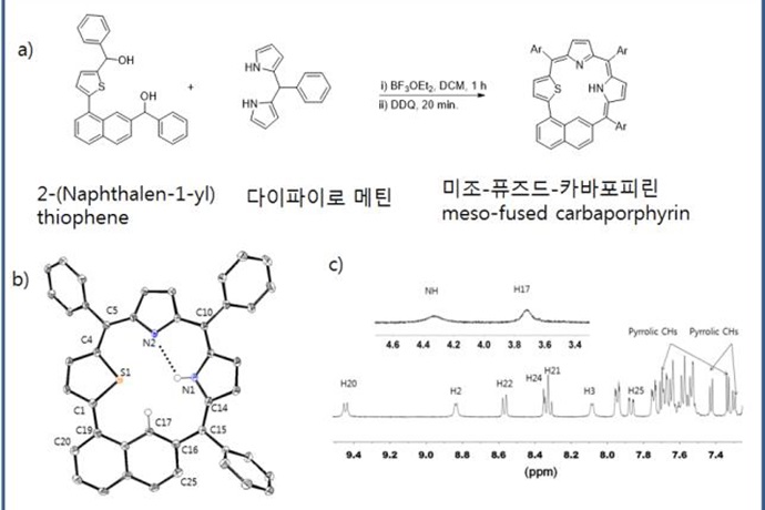 나프탈렌 이용해 경제가치가 높은 새로운 포피린 합성