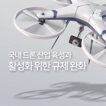 [카드뉴스] 국내 드론 산업 육성과 활성화 위한 규제 완화