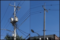 복잡한 전선정비로 하늘보이는 전주 만든다