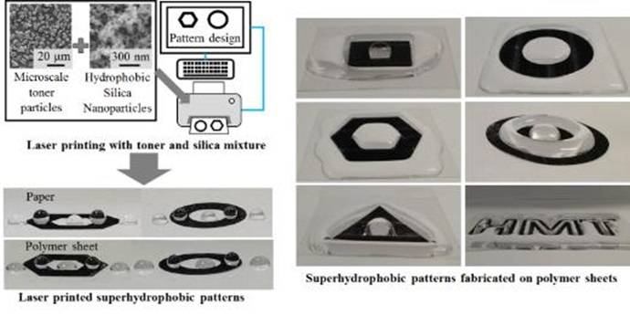 초소수성 표면, 레이저프린터로 구현한다