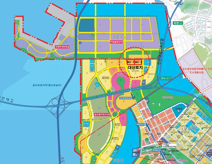 인천경제자유구역청 6·8공구 내 용지 공개경쟁입찰로 매각