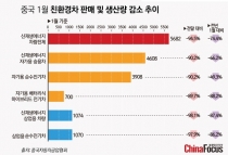 중국 전기차 등 친환경 자동차 시장 급감 '뭔 일'