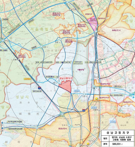 성남고등지구 주상복합용지 3필지 공급