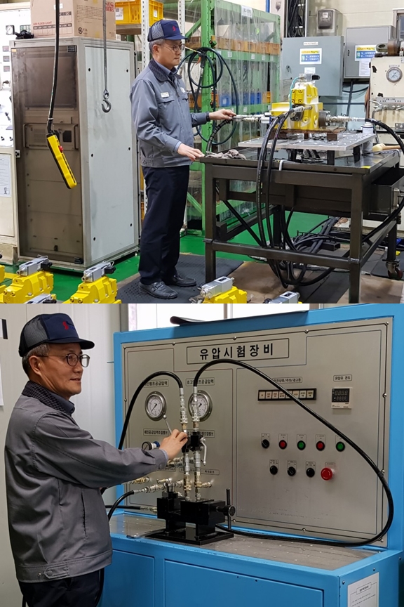 신제품 개발 통해 유압기기 생산 국산화 기여