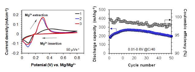 마그네슘이온전지용 음극 개발, 리튬이온전지 단점 극복한 이차전지 가능해져
