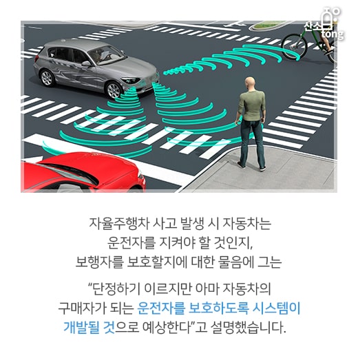 [카드뉴스] 자율주행차 사고 발생 시 법적 책임은 누구에게