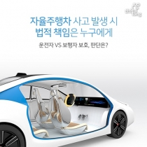 [카드뉴스] 자율주행차 사고 발생 시 법적 책임은 누구에게