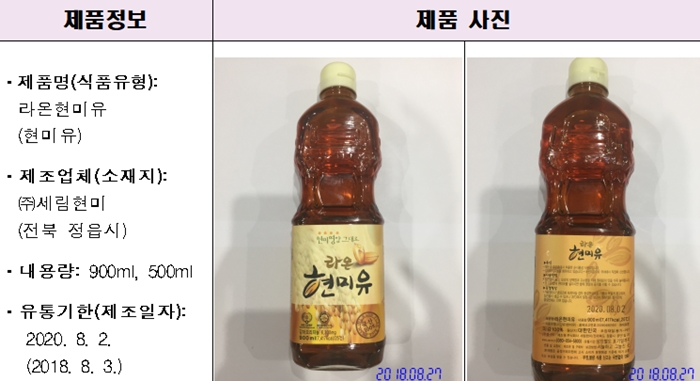 벤조피렌 기준 초과한 업체 제품 회수 조치 ‘철회’