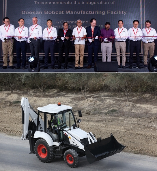 두산밥캣, 인도에 소형 건설기계 ‘백호로더’로 현지 시장 '노크'
