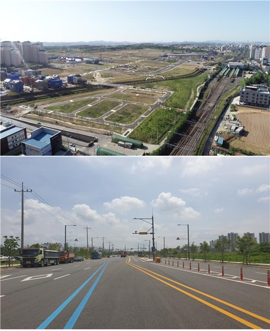 추석명절 대비, 고덕국제신도시 단지 내 도로 우선 임시개통