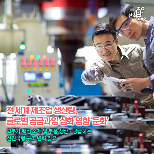[카드뉴스] 전 세계 제조업 생산량, 글로벌 공급과잉 심화 영향 ‘둔화’