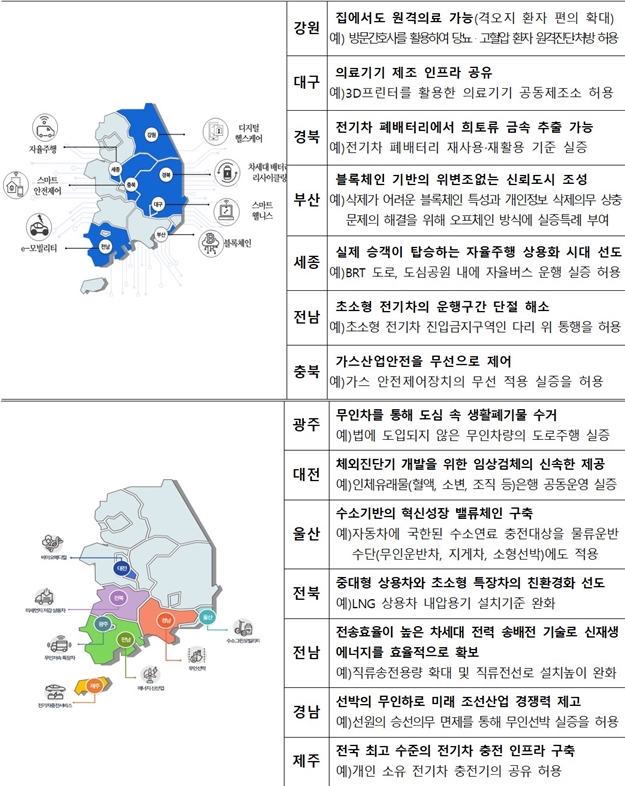 5대 분야 규제자유특구 실증사업 추진 예산 지원