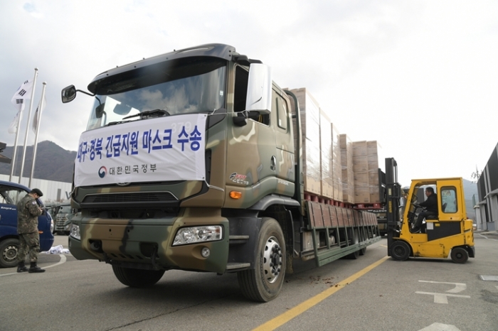 정부, 마스크 공매 첫 생산해 시중 공급 매일 500만 개