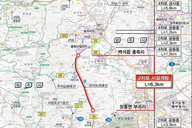 국지도 '장흥~광적', '와부~화도' 착공, 물류 절감 기대