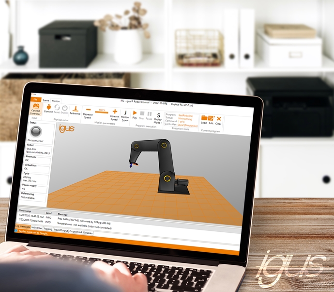 이구스(igus), 디지털 트윈 이용한 로봇 제어 시스템 선보인다