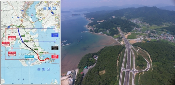 국도 5호선 창원시 구산면 심리∼난포리간 구간 13일 개통