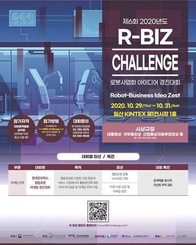 현대로보틱스, 협동로봇 마케팅 경진대회 '2020년 R-비즈 챌린지’ 참가자 모집