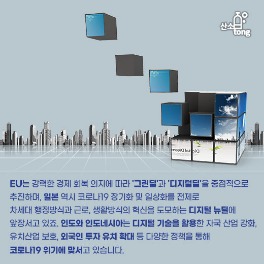 [카드뉴스] '코로나 공존시대' 핵심 화두는? 디지털 가속화·그린딜·내수시장 활성화