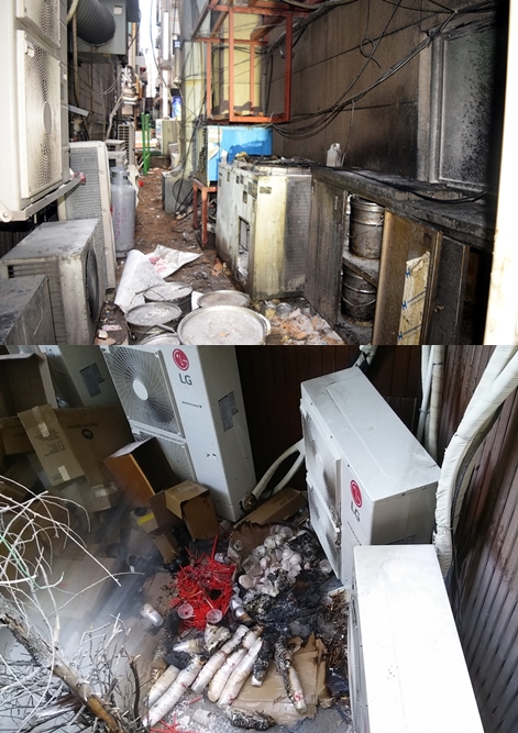 최근 5년 상가건물 공간 화재, 전기적 요인·원인 미상·기계적 요인 順