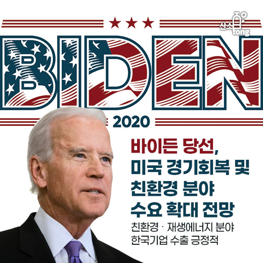 [카드뉴스] 바이든 당선, 미국 경기회복 및 친환경 분야 수요 확대 전망