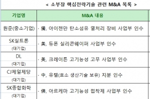 소부장 핵심전략기술 해외 M&A 통해 확보