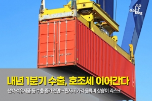 [카드뉴스] 내년 1분기 수출, 호조세 이어간다