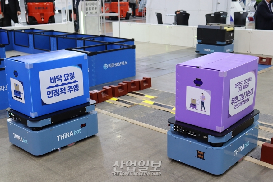 [국제물류산업대전] ‘요철도 안정적으로’…티라로보틱스, AMR 주행 고도화