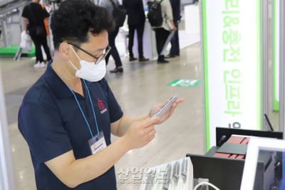 [세계배터리충전인프라엑스포] 기체로 변한 소화액, 화재 막아