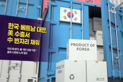 [카드뉴스] 한국·베트남·대만, 美 수출서 中 빈자리 채워
