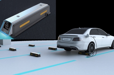 전기차 충전기로 변신한 주차방지턱