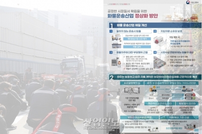 정부, 국내 화물운송산업 정상화 방안 발표