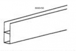 Aluminum double luba connection bar L:3000